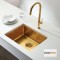 Νεροχύτης Υποκαθήμενος Fortinox Squadro 28054 54x44 PVD Gold Brushed 