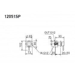 Εντοιχισμένος Μίκτης 1 εξόδου La Torre New Tech Chrome 12051SP-100 Χρωμέ 