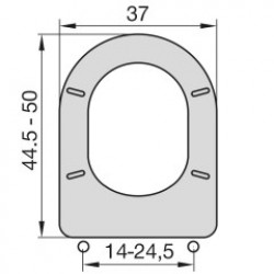 Κάθισμα Λεκάνης Βαρέως Τύπου 45.5x37 cm Elvit Aretusa Cesame 1247 Λευκό