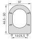 Κάθισμα Λεκάνης Βαρέως Τύπου 45.5x37 cm Elvit Aretusa Cesame 1247 Λευκό Κάθισμα Λεκάνης Βαρέως Τύπου 45.5x37 cm Elvit Aretusa Cesame 1247 Λευκό