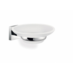 Σαπουνοθήκη Μπάνιου Ορειχάλκινη Χρωμέ με Ματ Γυαλί Strong A3-23102 Sanco Τετραγωνισμένη Minimal