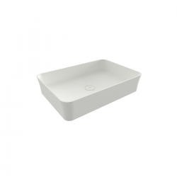 Νιπτήρας Μπάνιου Πορσελάνης Sottile Slim Line Matt White (Λευκός Ματ) 54,8Χ37,2Χ11,5 εκ. Επικαθήμενος χωρίς Οπή για Βρύση