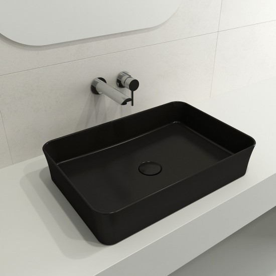 Νιπτήρας Μπάνιου Πορσελάνης Sottile Slim Line Matt Black (Μαύρο) 54,8Χ37,2Χ11,5 εκ. Επικαθήμενος χωρίς Οπή για Βρύση Νιπτήρας Μπάνιου Πορσελάνης Sottile Slim Line Matt Black (Μαύρο) 54,8Χ37,2Χ11,5 εκ. Επικαθήμενος χωρίς Οπή για Βρύση
