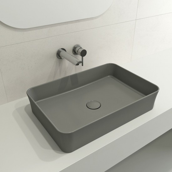 Νιπτήρας Μπάνιου Πορσελάνης Sottile Slim Line Matt Grey (Γκρι) 54,8Χ37,2Χ11,5 εκ. Επικαθήμενος χωρίς Οπή για Βρύση Νιπτήρας Μπάνιου Πορσελάνης Sottile Slim Line Matt Grey (Γκρι) 54,8Χ37,2Χ11,5 εκ. Επικαθήμενος χωρίς Οπή για Βρύση