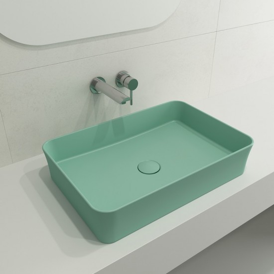 Νιπτήρας Μπάνιου Πορσελάνης Sottile Slim Line Matt Mint Green (Πράσινος) 54,8Χ37,2Χ11,5 εκ. Επικαθήμενος χωρίς Οπή για Βρύση Νιπτήρας Μπάνιου Πορσελάνης Sottile Slim Line Matt Mint Green (Πράσινος) 54,8Χ37,2Χ11,5 εκ. Επικαθήμενος χωρίς Οπή για Βρύση