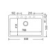 Ένθετος Νεροχύτης 83,8x53cm Schock Cristadur Mono 15090-1442 Silverstone (Γκρι)