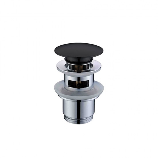 Βαλβίδα Clic-Clac Με Υπερχείλιση Orabella 15110-BLS Black Matt Βαλβίδα Clic-Clac Με Υπερχείλιση Orabella 15110-BLS Black Matt