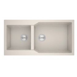 Νεροχύτης Κουζίνας Γρανιτένιος Sanitec Ultra Granite 803 2b (98X50) Sabbia (μπεζ) με Δύο Ανισομερείς Γούρνες