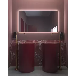 Outlet Καθρέπτης Μπάνιου Square 80X90 εκ. με Led και διακόπτη αφής