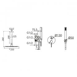 Σετ Εντοιχισμού Οροφής Excel Minimal 170125106