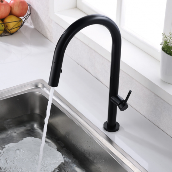 Μπαταρία Κουζίνας Με Αποσπώμενο Ντουζάκι Excel Rozario Black Matt 172135101 Μαύρο Ματ