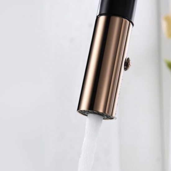 Μπαταρία Κουζίνας Με Αποσπώμενο Ντουζάκι Excel Rozario Black Matt - Rose Gold 172135102