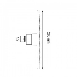 Ανοξείδωτος κώδωνας Ντουζ Modea Slim Φ20 00-03125 Χρωμέ
