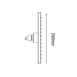 Ανοξείδωτος κώδωνας Ντουζ Modea Slim 00-03105/1 20x20 Χρωμέ