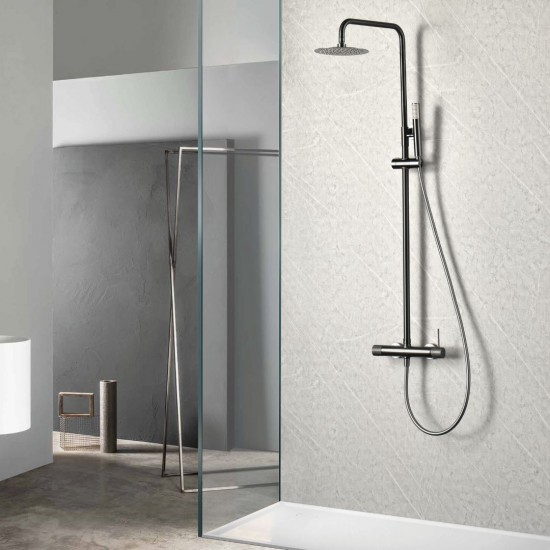 Στήλη Ντουζ 2 Εξόδων IMEX LINE BDD038/BGM Black Gun Metal Στήλη Ντουζ 2 Εξόδων IMEX LINE BDD038/BGM Black Gun Metal