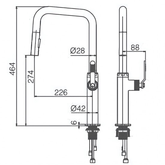 Μπαταρία Κουζίνας IMEX NIZA GCE027/ORC Ροζ Χρυσό Ματ/ Χαλκού