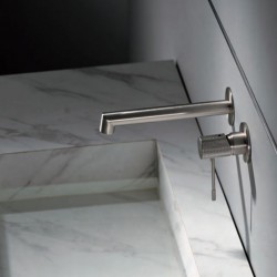 Μπαταρία Νιπτήρος Εντοιχιζόμενη Μικτική IMEX LINE GLD038/NQ Νίκελ Ματ