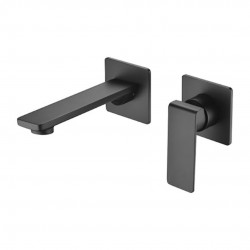 Μπαταρία Νιπτήρος Εντοιχιζόμενη IMEX FIYI GLF016/NG Μαύρο Ματ