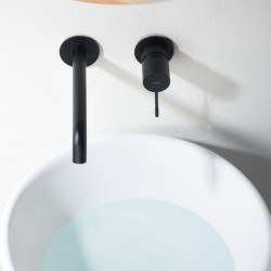 Μπαταρία Νιπτήρος Εντοιχιζόμενη IMEX GENOVA GLG053/NG Μαύρο Ματ