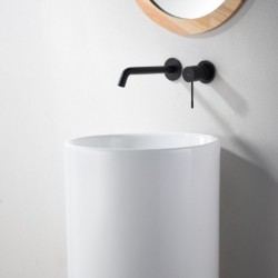 Μπαταρία Νιπτήρος Εντοιχιζόμενη IMEX GENOVA GLG053/NG Μαύρο Ματ