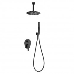 Μπαταρία Σετ με Σύστημα Μίκτη Εντοιχισμού 2 Εξόδων IMEX PAROS GPP057/NG Μαύρο Ματ