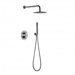 Μίκτης Εντοιχισμού 2 Εξόδων IMEX LINE GTD038/NQ Θερμοστατική Νίκελ Ματ