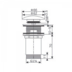 Βαλβίδα Νιπτήρα Ορειχάλκινη Excel 174000101 Με Υπερχείλιση