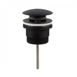 Βαλβίδα Νιπτήρα Ορειχάλκινη Excel Black Matt 174000102 Με Υπερχείλιση Μαύρο Ματ