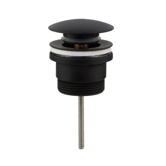 Βαλβίδα Νιπτήρα Ορειχάλκινη Excel Black Matt 174000102 Με Υπερχείλιση Μαύρο Ματ