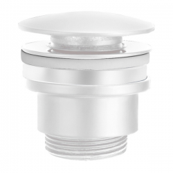 Βαλβίδα Νιπτήρα Ορειχάλκινη Excel White Matt 174000103 Με Υπερχείλιση Λευκό Ματ