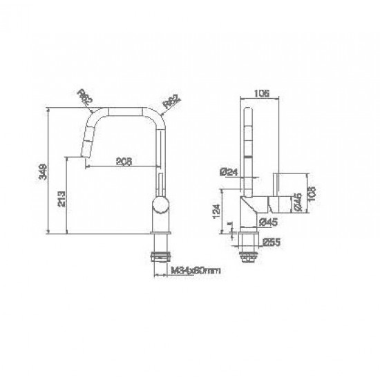Μπαταρία Κουζίνας IMEX MONZA GCE039/NQ Νίκελ Ματ