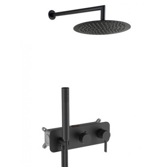 Σετ εντοιχισμού ντους Urban Flow Black Matt (Μαύρο Ματ) ER234