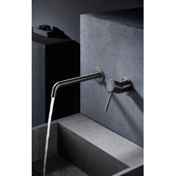 Μπαταρία Νιπτήρος Εντοιχιζόμενη Μικτική IMEX MONZA GLM039/BGM Black Gun metal