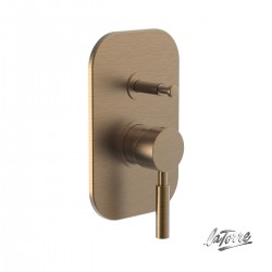 Εντοιχιζόμενος Μίκτης 2 Εξόδων με Εκτροπέα La Torre New Tech 12050R-221 Μπρονζέ