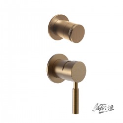 Μίκτης Εντοιχισμού με Εκτροπέα 3 Εξόδων La Torre New Tech Μπρονζέ