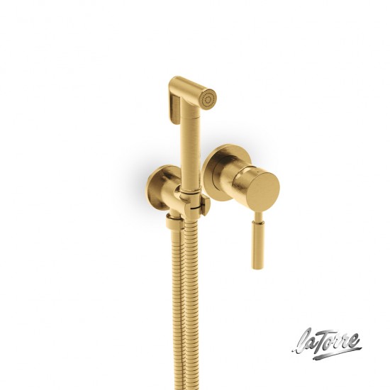 Μπαταρία Μπιντέ Εντοιχισμού LaTorre Flush Mix Tech 12211-201 Χρυσό