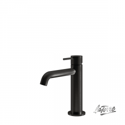 Μπαταρία νιπτήρα La Torre Elle 35004-411 Mε Βαλβίδα Clic-Clac Black Brushed