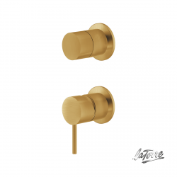 Μίκτης εντοιχισμού 2 εξόδων Με Εκτροπέα ELLE 316 La Torre 35314-211 Gold Brushed