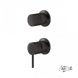 Μίκτης εντοιχισμού 2 εξόδων Με Εκτροπέα ELLE 316 La Torre 35314-411 Black Brushed