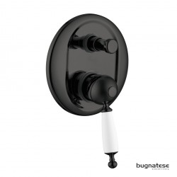 Εντοιχιζόμενος Μίκτης 2 Εξόδων με Εκτροπέα Bugnatese Oxford 6372-400 Μαύρο Ματ