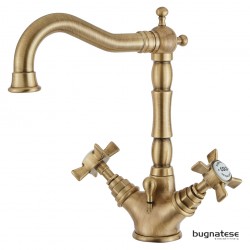 Μπαταρία Νιπτήρος Bugnatese Princeton με Αυτόματη Βαλβίδα 834-220 Μπρονζέ