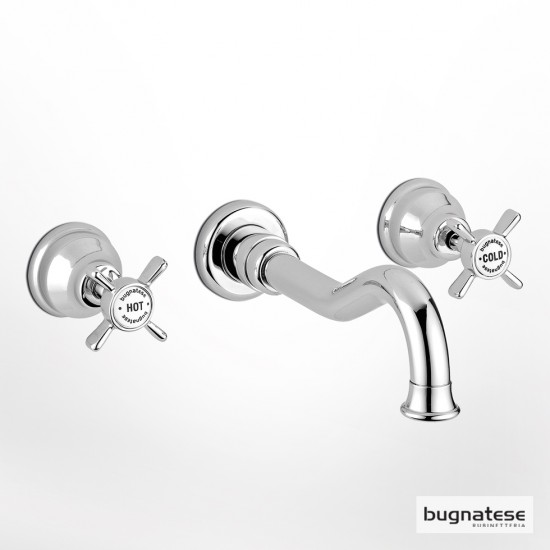 Μπαταρία Νιπτήρος Εντοιχισμού 3 Οπών Bugnatese Princeton 869-100 Χρωμέ