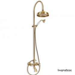 Στήλη Ντουζ 2 Εξόδων με Μπαταρία Ρυθμιζόμενη 92-125cm Bugnatese Princeton Bronze-White