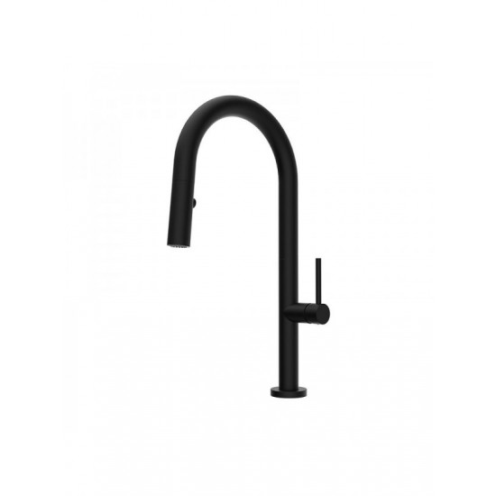 Μπαταρία Κουζίνας Orabella Vertigo 20111 Black Matt Με Αποσπώμενο Ντουζ 