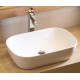 Νιπτήρας Μπάνιου Λευκός Πορσελάνης Karag LT 2143-P 60x39cm Τετραγωνισμένος Επικαθήμενος χωρίς Υπερχείλιση και χωρίς Οπή για Βρύση Νιπτήρας Μπάνιου Λευκός Πορσελάνης Karag LT 2143-P 60x39cm Τετραγωνισμένος Επικαθήμενος χωρίς Υπερχείλιση και χωρίς Οπή για Βρύση