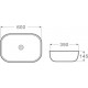 Νιπτήρας Μπάνιου Λευκός Πορσελάνης Karag LT 2143-P 60x39cm Τετραγωνισμένος Επικαθήμενος χωρίς Υπερχείλιση και χωρίς Οπή για Βρύση Νιπτήρας Μπάνιου Λευκός Πορσελάνης Karag LT 2143-P 60x39cm Τετραγωνισμένος Επικαθήμενος χωρίς Υπερχείλιση και χωρίς Οπή για Βρύση