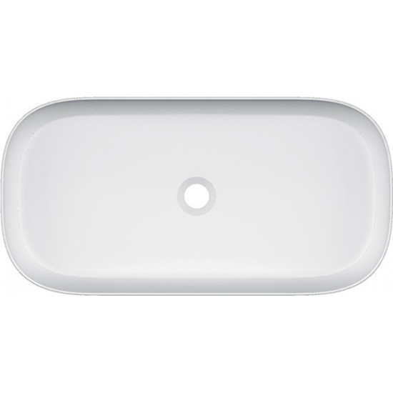 Επικαθήμενος Νιπτήρας Πορσελάνης Scarabeo Glam 76 x 39 εκ. με Αντιμικροβιακή Επίστρωση 1803-300 Λευκός