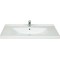 Νιπτήρας Μπάνιου Λευκός Πορσελάνης Creavit Superior TF200 Ένθετος Επίπλου 98,5 × 49 × 20 cm Τετραγωνισμένος με Περιμετρικό χείλος