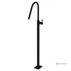 Επιδαπέδια Μπαταρία Νιπτήρος Eurorama Με Περιστρεφόμενο Ρουξούνι 13302-400 Black Matt