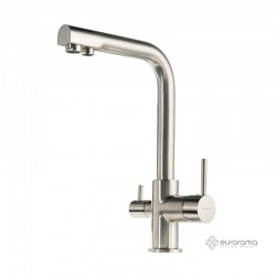 Μπαταριά Κουζίνας Πάγκου Eurorama Filter Tap 13534-110 Inox Για Σύνδεση Με Ντεπόζιτο